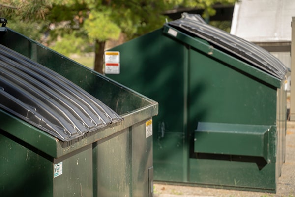 we offer a range of sizes for our commercial dumpsters, including 2, 4, 6, and 8-yard options